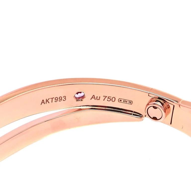 Cartier Love N6709617-1 Bracelet 12 Diamond Pink Sapphire Rose Gold 3