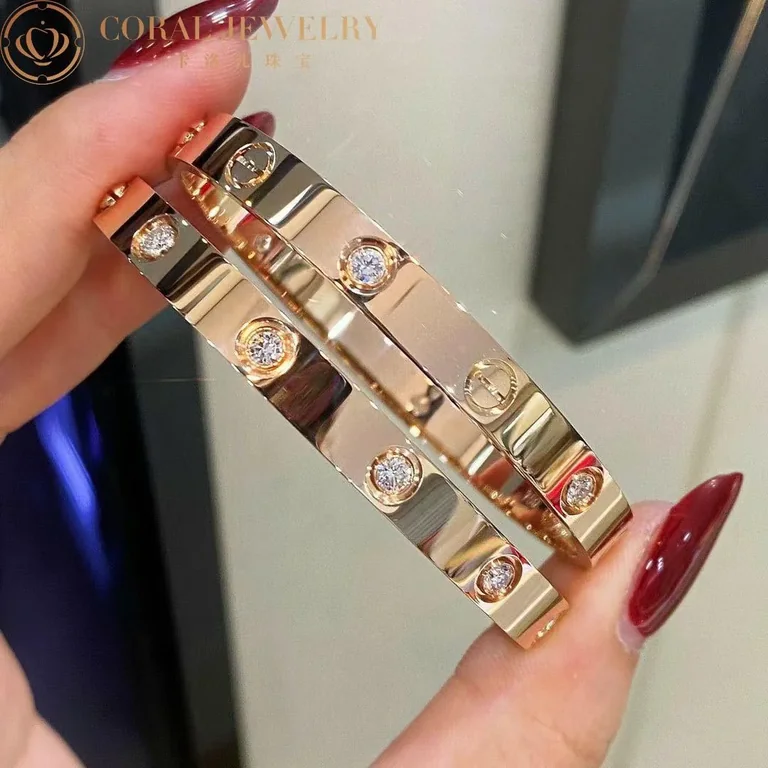 Cartier Love Bracelet B6070217 10 Diamonds Rose Gold 5