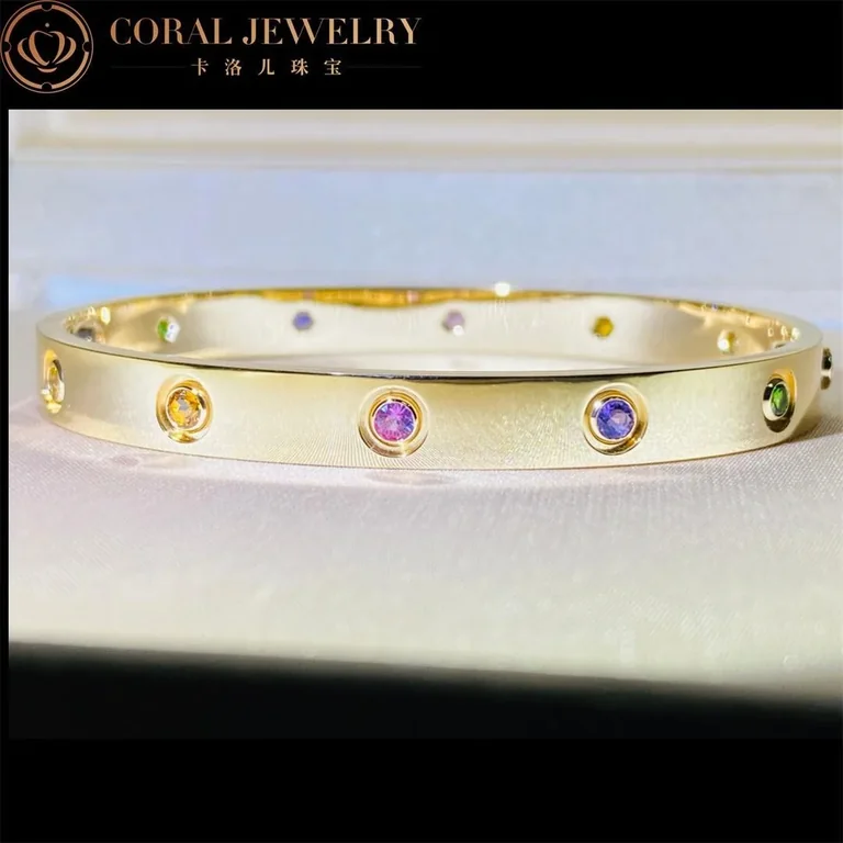 Cartier Love Bracelet B6033416 Multi Gem Yellow Gold 6