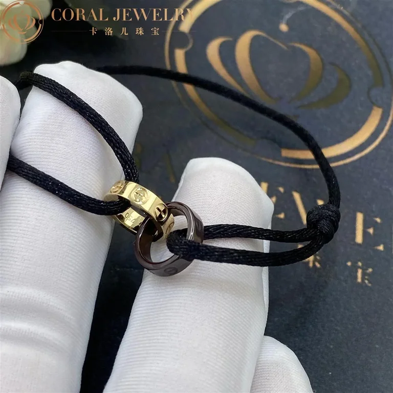 Cartier Love Bracelet B6040100 Ceramic Yellow Gold Diamonds 2