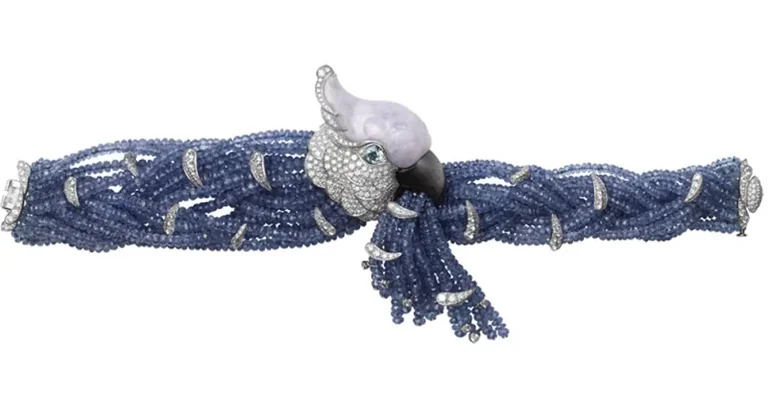 Cartier Les Oiseaux Libérés Bracelet Macaw Sapphire High Jewelry Bracelet 3