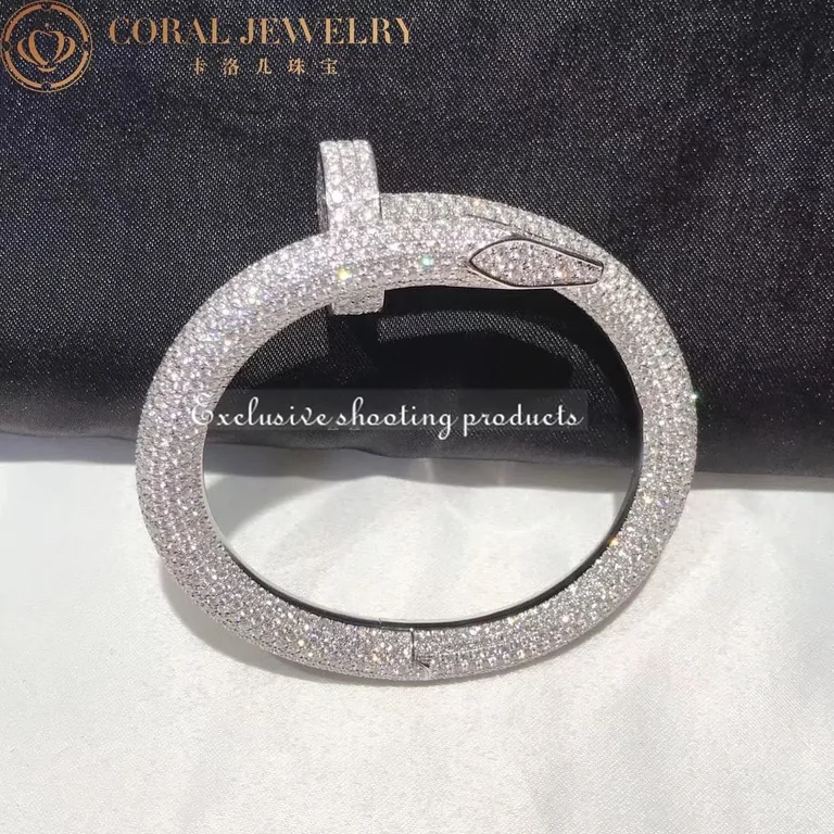 Cartier HP601192 Juste Un Clou Bracelet Large Model White Gold Diamonds Bracelet 16