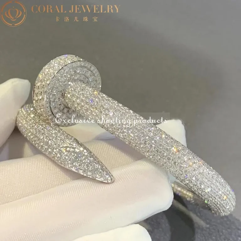 Cartier HP601192 Juste Un Clou Bracelet Large Model White Gold Diamonds Bracelet 11