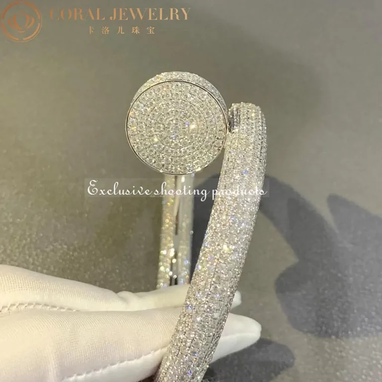 Cartier HP601192 Juste Un Clou Bracelet Large Model White Gold Diamonds Bracelet 10