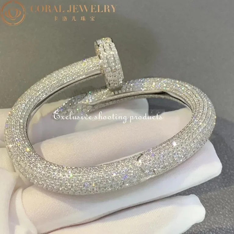 Cartier HP601192 Juste Un Clou Bracelet Large Model White Gold Diamonds Bracelet 9