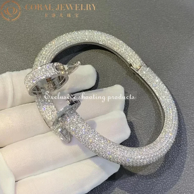 Cartier HP601192 Juste Un Clou Bracelet Large Model White Gold Diamonds Bracelet 8