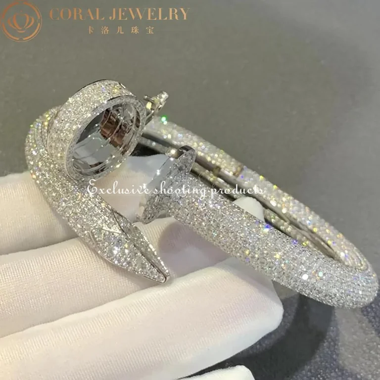 Cartier HP601192 Juste Un Clou Bracelet Large Model White Gold Diamonds Bracelet 7