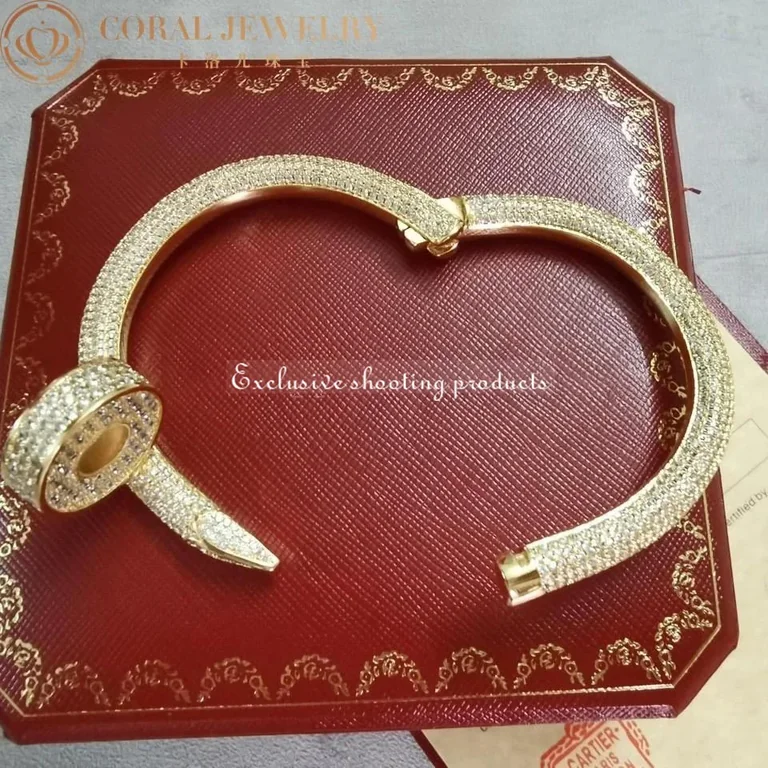 Cartier HP601192 Juste Un Clou Bracelet Large Model White Gold Diamonds Bracelet 6