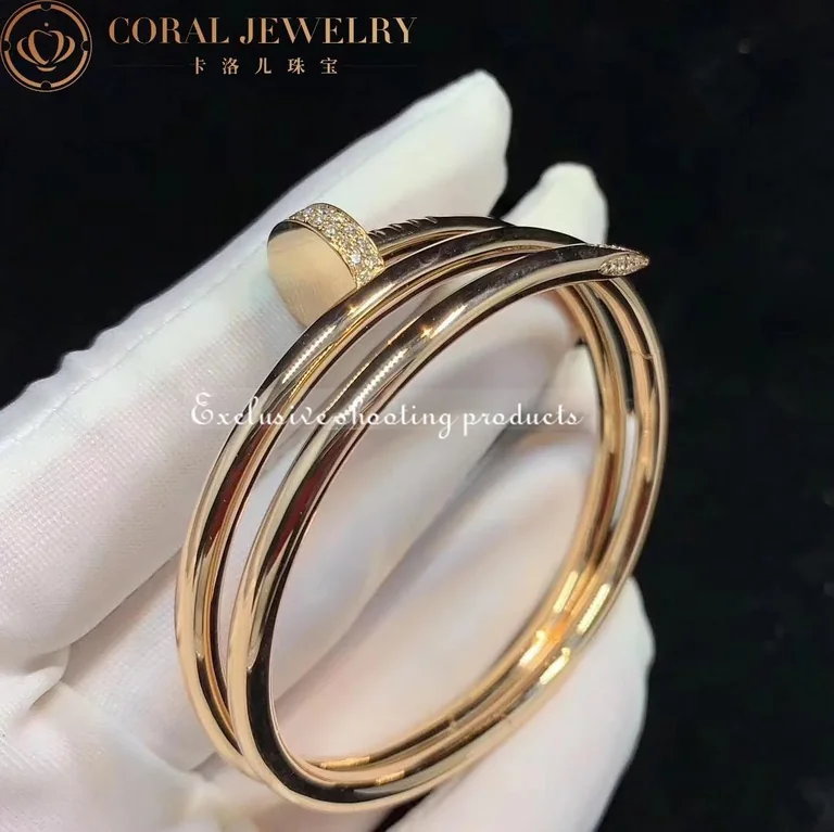Cartier Juste Un Clou N6708417 Bracelet 18k Rose Gold Diamonds 7