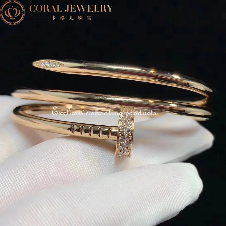 Cartier Juste Un Clou N6708417 Bracelet 18k Rose Gold Diamonds 4