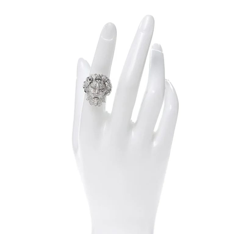 Chanel Sous Le Signe Du Lion Ring 18k White Gold Diamonds Ring 2
