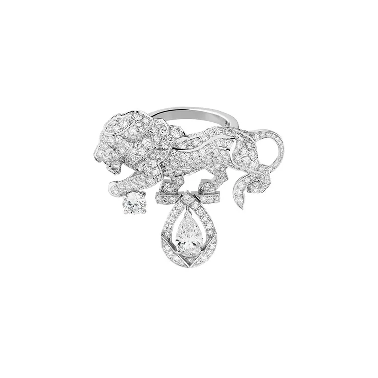 Chanel Sous Le Signe Du Lion L?esprit Du Lion Timeless Ring 18k White Gold Diamonds 1