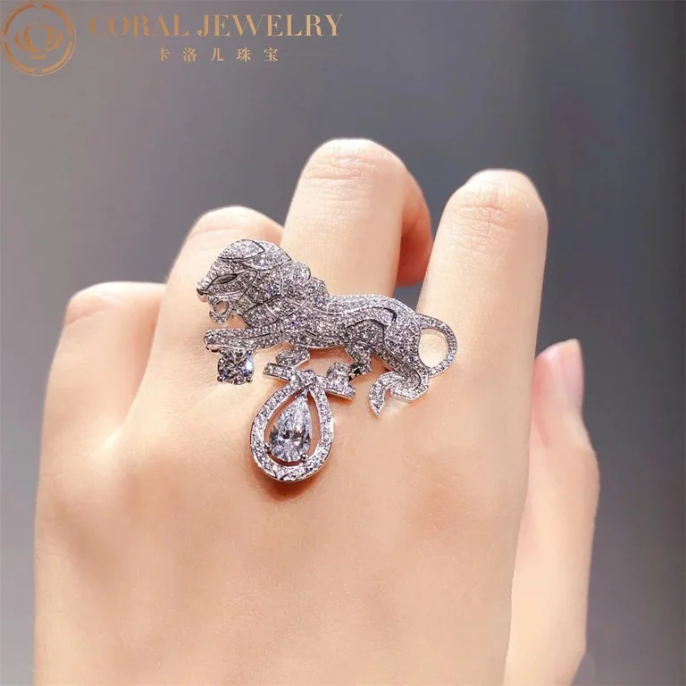 Chanel Sous Le Signe Du Lion L?esprit Du Lion Timeless Ring 18k White Gold Diamonds 4