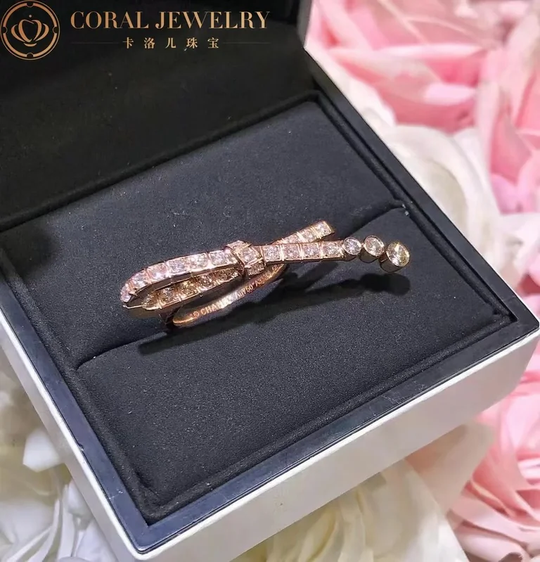 Chanel Ruban Ring j11863 18k Beige Gold Diamonds 3