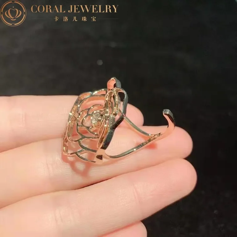 Chanel Pétales de Camélia J11669 Ring 18k Yellow Gold Diamonds 3