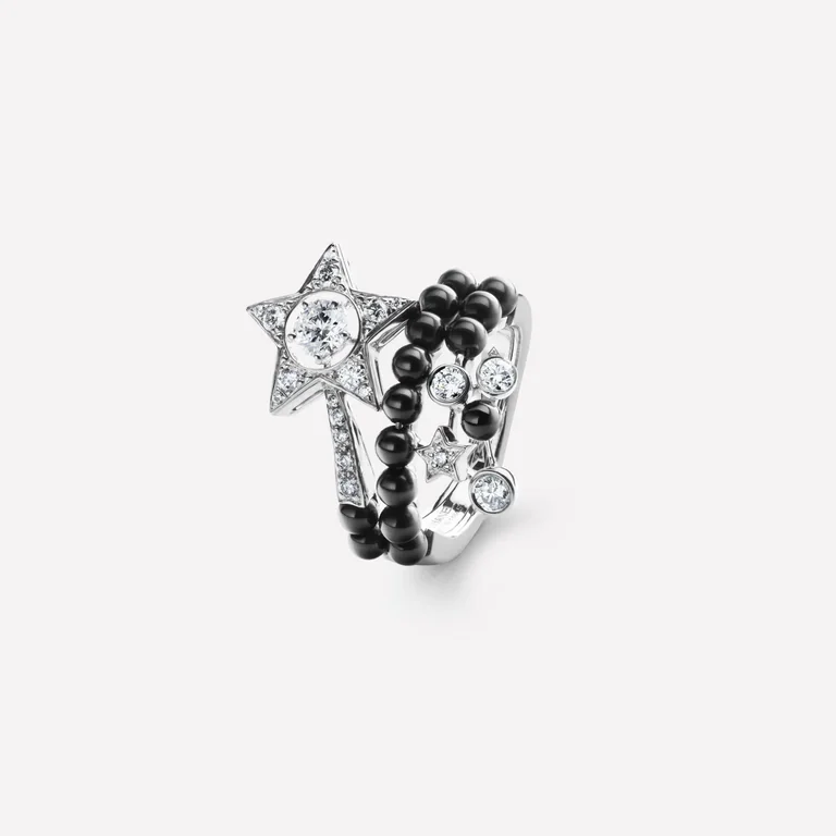 Chanel Comète Perlée Ring 18k White Gold Diamonds 1
