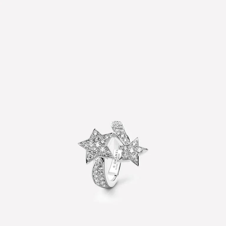 Chanel Comète Géode Ring J0387 18k White Gold Diamonds 1