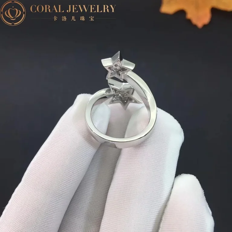 Chanel Comète Géode Ring J0387 18k White Gold Diamonds 2