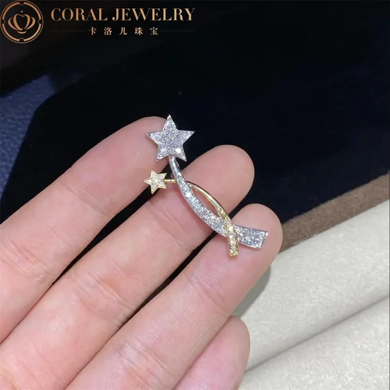 Chanel Comète Étoile Filante J10866 Ring 18k White and Yellow Gold Diamonds 2