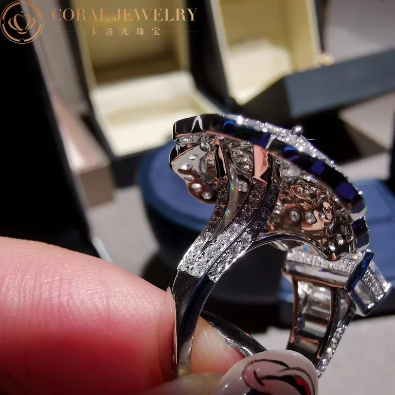 Chanel Camélia Contraste Blanc Ring in White Gold and 5CT Emerald-cut Diamond Ring 2