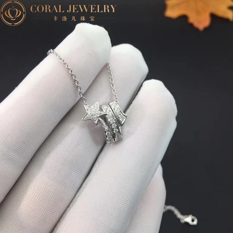 Chanel Comète Étoile Filante J10813 Necklace 18k White Gold Diamonds 3