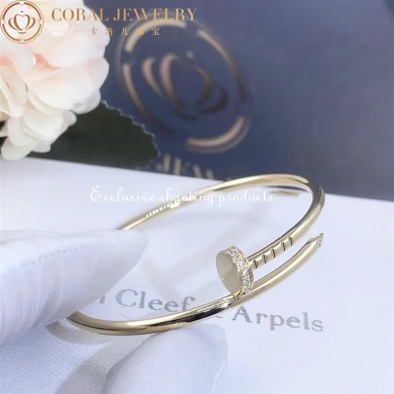 Cartier Juste un Clou B6066117 Bracelet Small Model Yellow Gold Diamonds 6