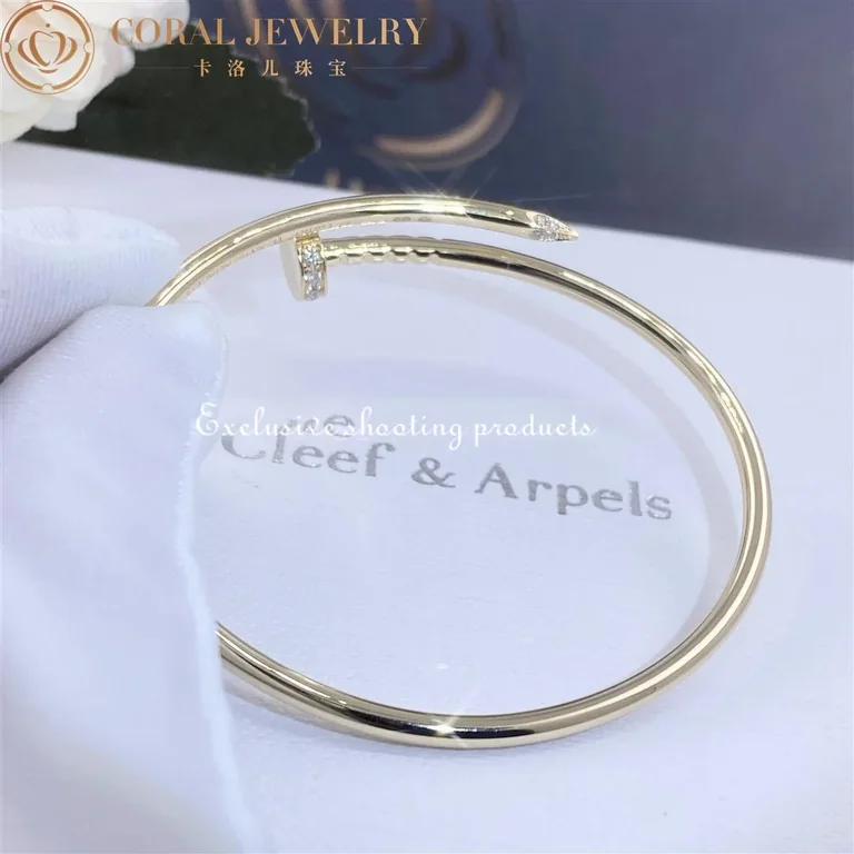 Cartier Juste un Clou B6066117 Bracelet Small Model Yellow Gold Diamonds 5