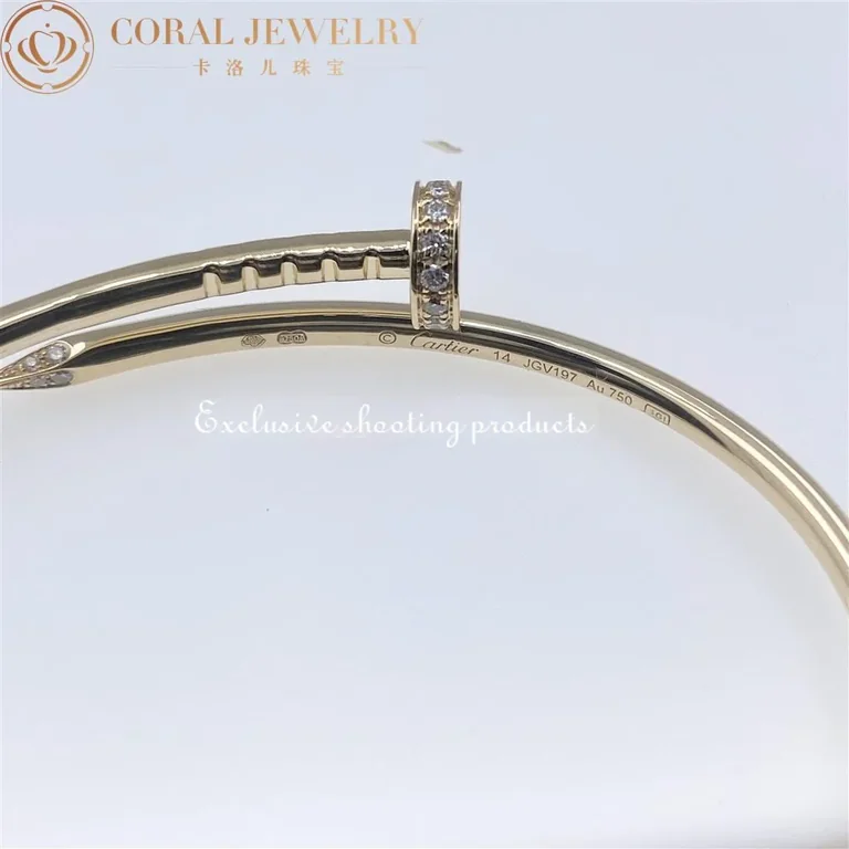 Cartier Juste un Clou B6066117 Bracelet Small Model Yellow Gold Diamonds 2