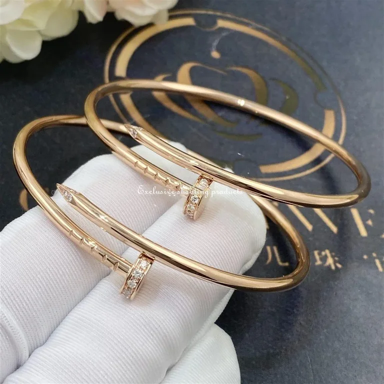 Cartier Juste un Clou B6065817 Bracelet Small Model Rose Gold Diamonds 7