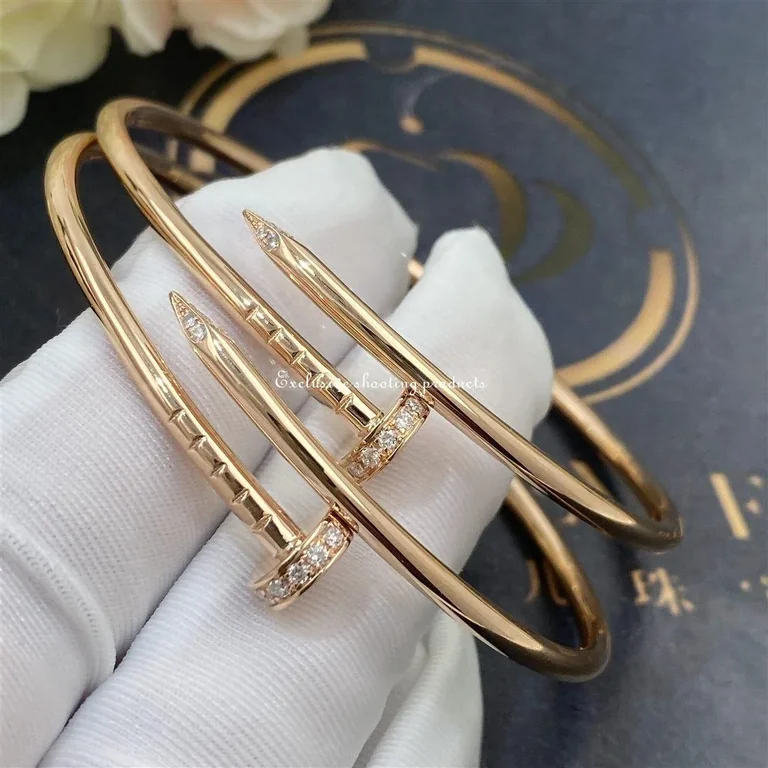 Cartier Juste un Clou B6065817 Bracelet Small Model Rose Gold Diamonds 5