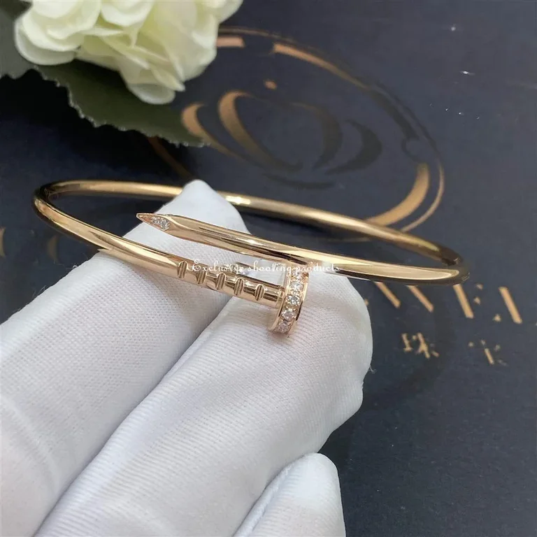 Cartier Juste un Clou B6065817 Bracelet Small Model Rose Gold Diamonds 4