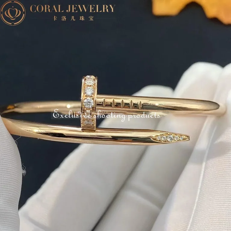 Cartier B6048517 Juste un Clou Bracelet Rose Gold Diamonds 4