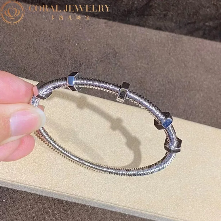 Cartier Ecrou De B6049616 Cartier 18K White Gold Bracelet 8