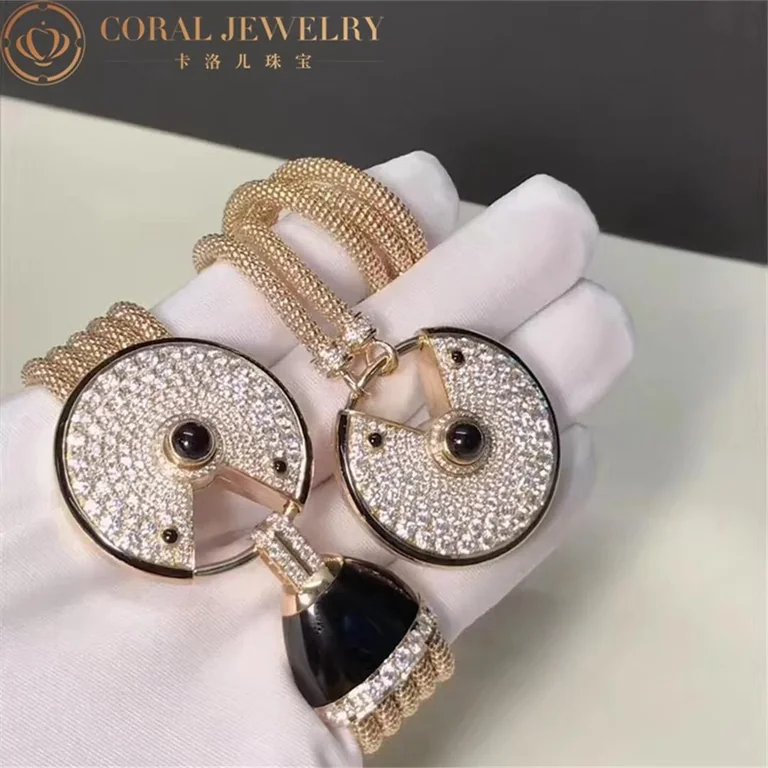 Cartier Amulette De N6705117 Cartier Bracelet Large Model Yellow Gold Diamonds Onyx 3