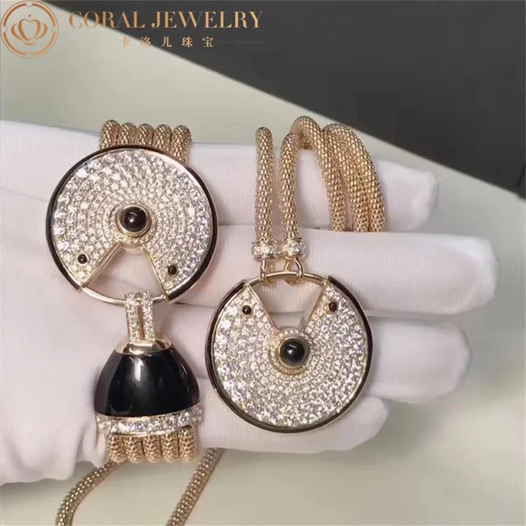 Cartier Amulette De N6705117 Cartier Bracelet Large Model Yellow Gold Diamonds Onyx 2