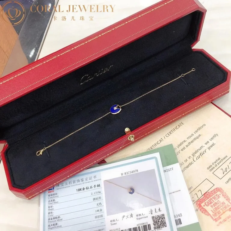 Cartier Amulette De B6046317 Cartier Bracelet XS Model Rose Gold Lapis Lazuli 3
