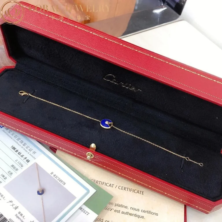 Cartier Amulette De B6046317 Cartier Bracelet XS Model Rose Gold Lapis Lazuli 2