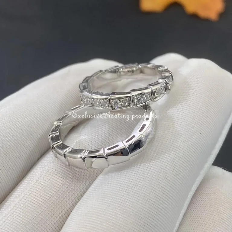 Bulgari Serpenti Viper 349677 wedding band in 18 kt white gold 3
