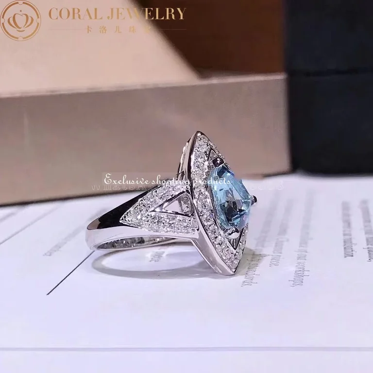 Bulgari Divas? Dream 354064 Ring White-gold Diamond and Aquamarine Ring 6