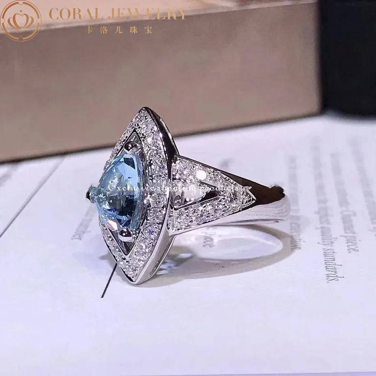 Bulgari Divas? Dream 354064 Ring White-gold Diamond and Aquamarine Ring 5