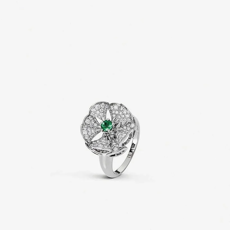 Bulgari Divas? Dream AN857988 Ring White-gold Diamond and Emerald Ring 1