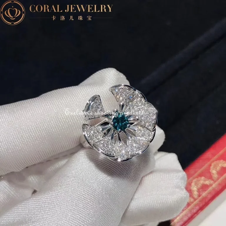 Bulgari Divas? Dream AN857988 Ring White-gold Diamond and Emerald Ring 7