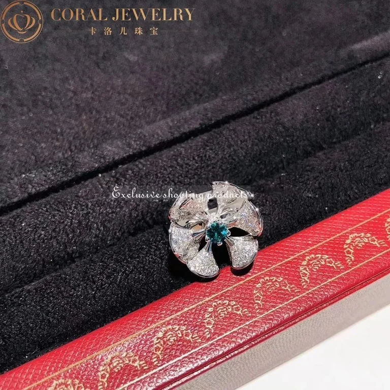Bulgari Divas? Dream AN857988 Ring White-gold Diamond and Emerald Ring 6