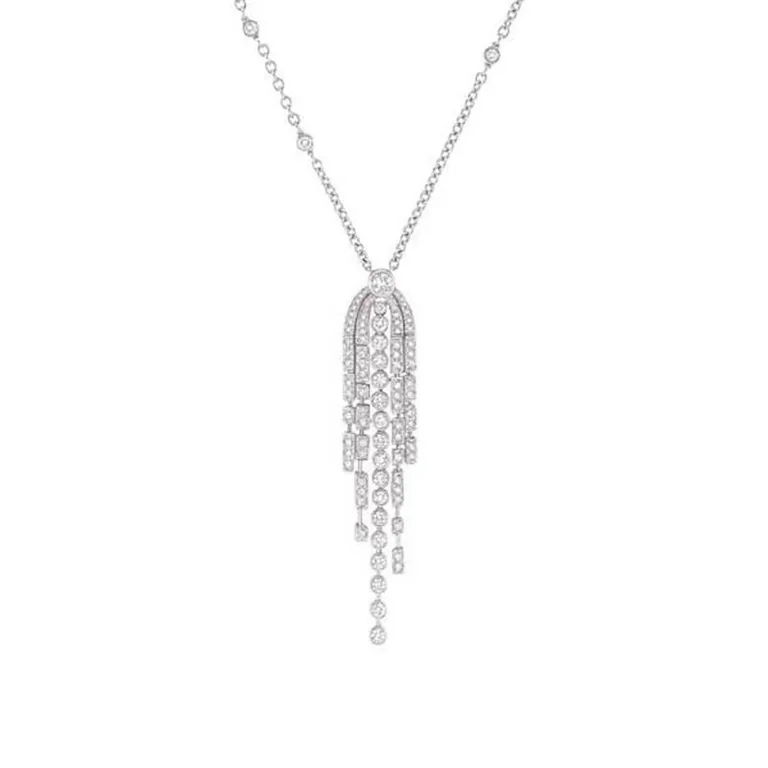 Chanel 1932 Frange swing J4121 Necklace 18k White Diamonds 1