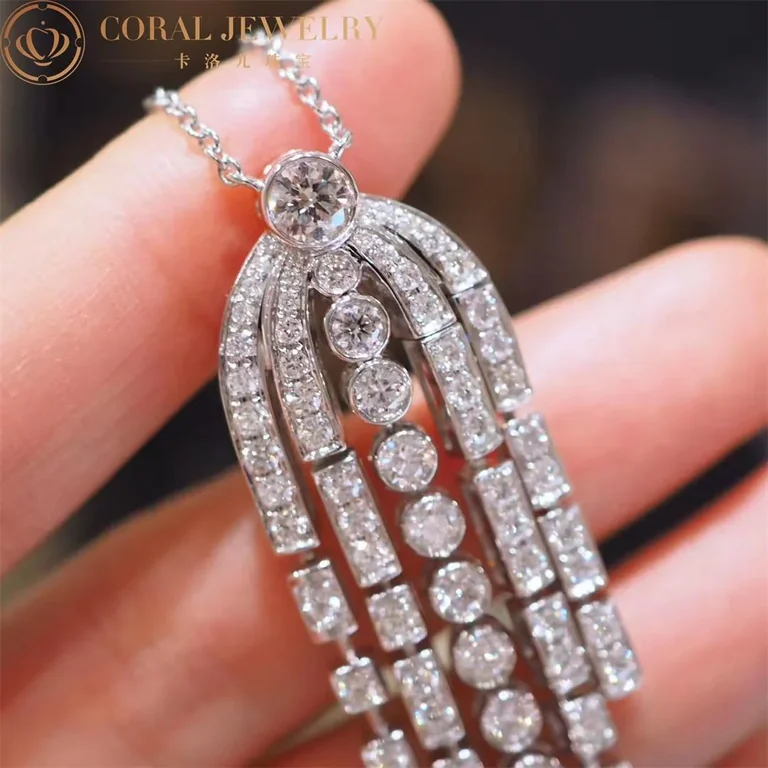 Chanel 1932 Frange swing J4121 Necklace 18k White Diamonds 6