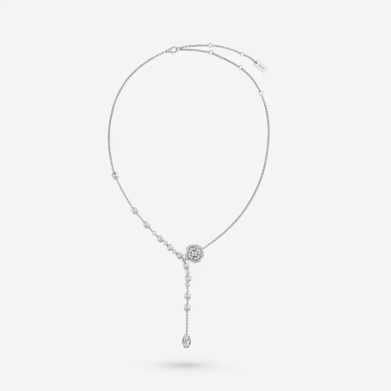 Chanel Bouton de J12058 Camélia Necklace 18k White Gold Diamonds 1