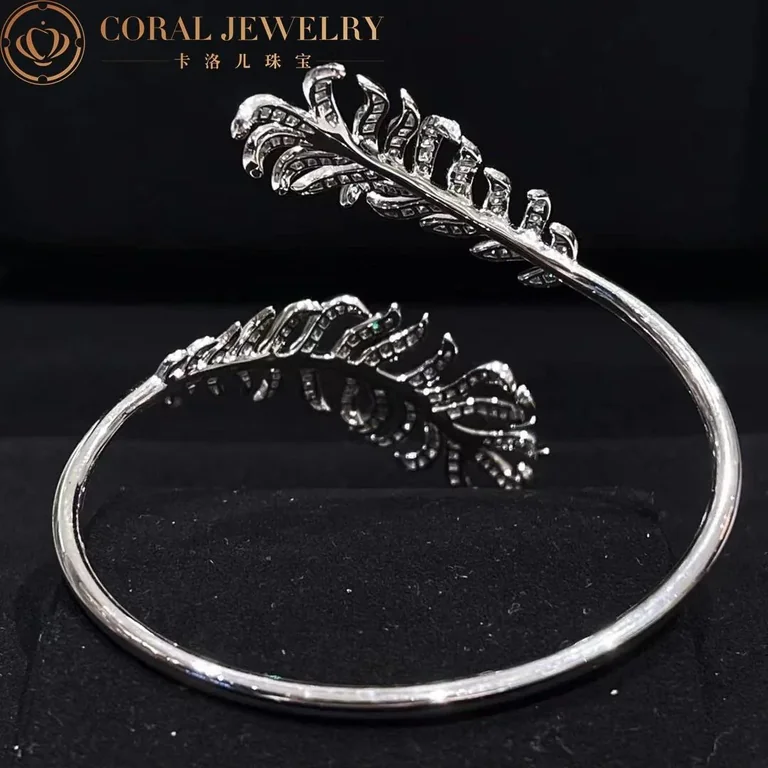 Chanel Plume De J4141 Chanel Bracelet 18k White Gold Diamonds 4