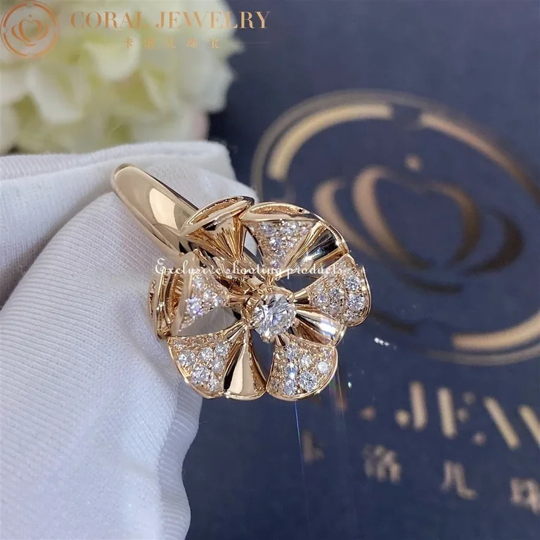 Bulgari Divas? Dream AN857078 Ring Rose Gold Diamonds Ring 3