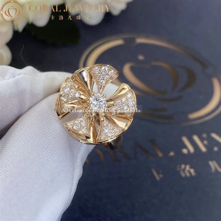Bulgari Divas? Dream AN857078 Ring Rose Gold Diamonds Ring 2