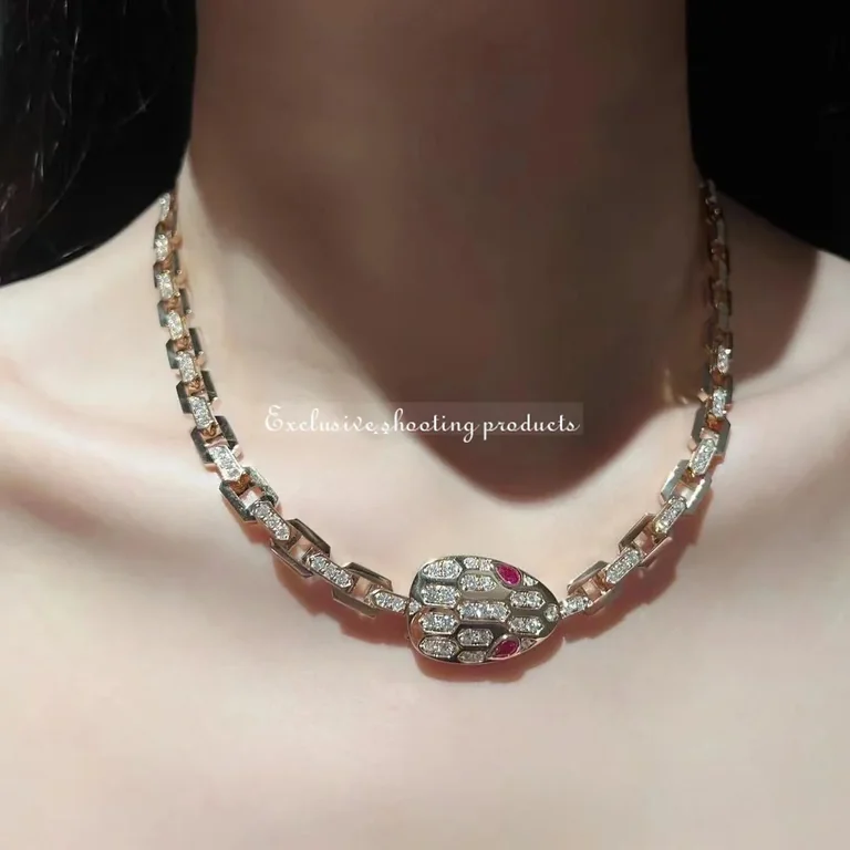 Bulgari Serpenti 352724 necklace CL857723 in 18 kt Rose gold 6
